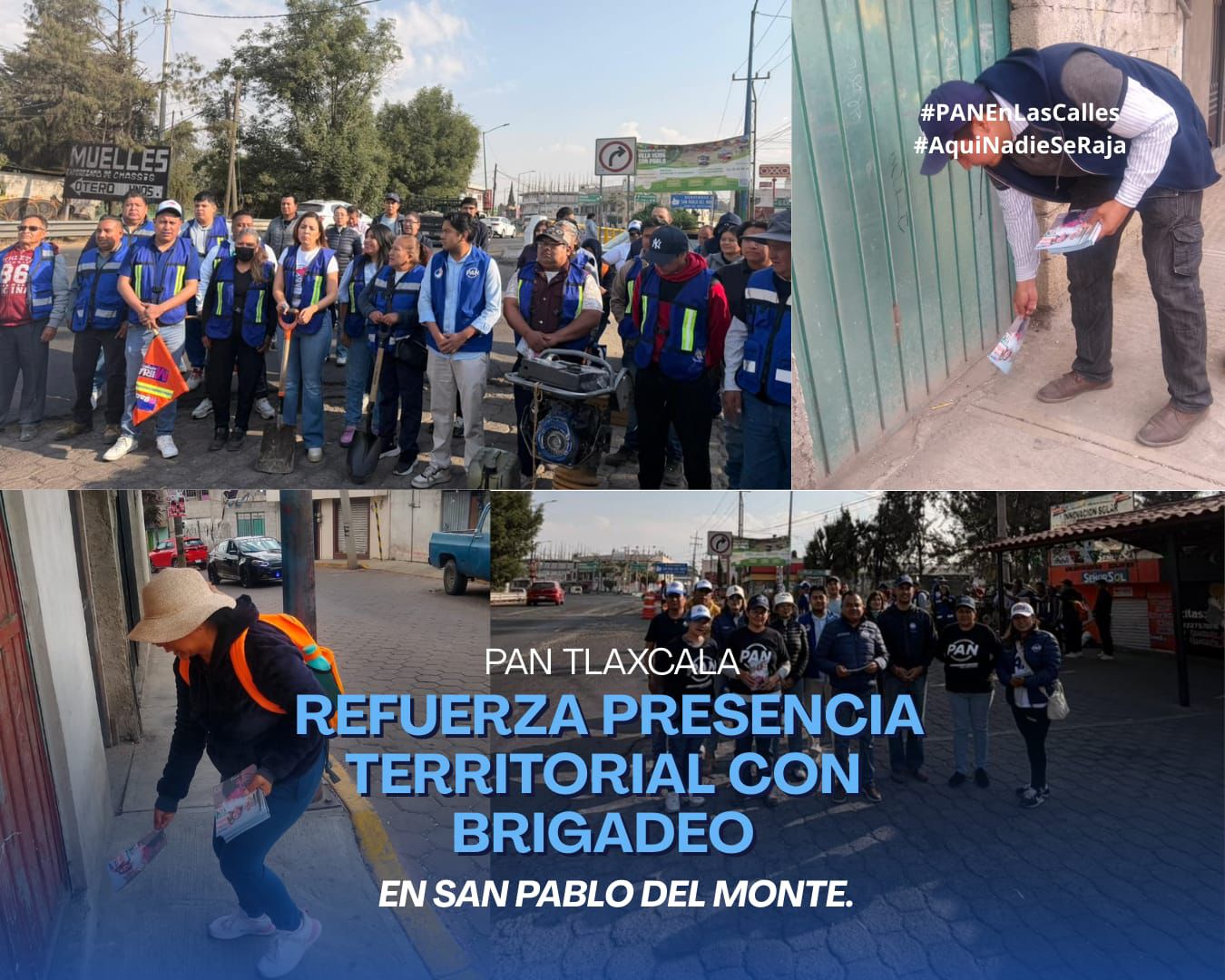 PAN Tlaxcala refuerza presencia territorial con brigadeo en San Pablo del Monte